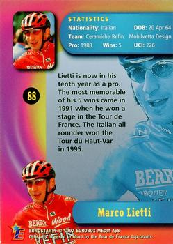 1997 Eurostar Tour de France #88 Marco Lietti Back